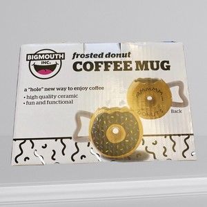 Frosted Donut Ceramic Coffee Mug New In Box.  Novelty Mug